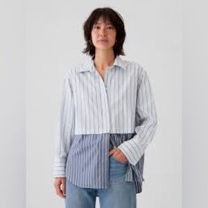 GAP Two-Tone Striped Button Down Shirt